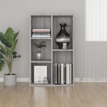 vidaXL Boekenkast/dressoir 50x25x80 cm bewerkt hout sonoma grijs