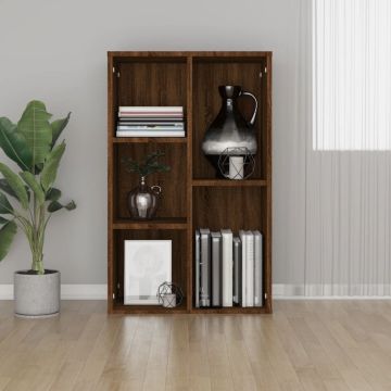 vidaXL Boekenkast/dressoir 50x25x80 cm bewerkt hout bruineikenkleurig