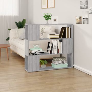 vidaXL Boekenkast/kamerscherm 100x24x94 cm grijs sonoma eikenkleurig