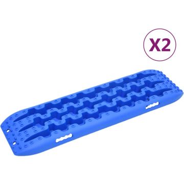 vidaXL Gripplaten 2 st 106x30,5x7 cm nylon blauw