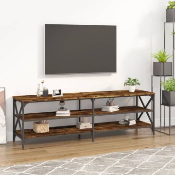 vidaXL Tv-meubel 160x40x50 cm bewerkt hout gerookt eikenkleurig