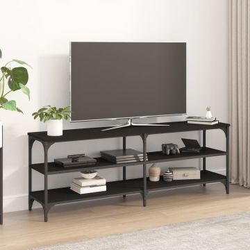 vidaXL Tv-meubel 140x30x50 cm bewerkt hout zwart