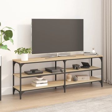 vidaXL Tv-meubel 140x30x50 cm bewerkt hout sonoma eikenkleurig