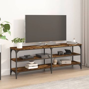 vidaXL Tv-meubel 140x30x50 cm bewerkt hout gerookt eikenkleurig