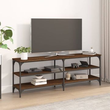 vidaXL Tv-meubel 140x30x50 cm bewerkt hout bruineikenkleurig