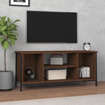 vidaXL Tv-meubel 102x35x45 cm bewerkt hout bruineikenkleurig