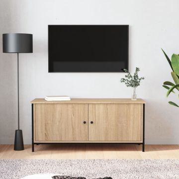 vidaXL Tv-meubel 102x35x45 cm bewerkt hout sonoma eikenkleurig