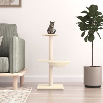 vidaXL Kattenmeubel met sisal krabpalen 72 cm crèmekleurig