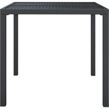 vidaXL Tuintafel 80x80x72 cm staal antracietkleurig