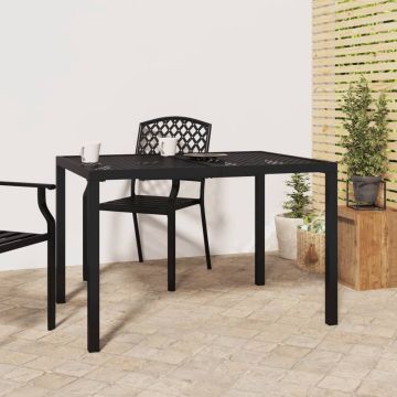 vidaXL Tuintafel 110x80x72 cm staal antracietkleurig