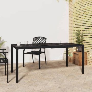 vidaXL Tuintafel 165x80x72 cm staal antracietkleurig