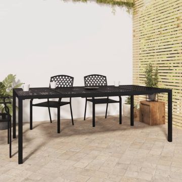 vidaXL Tuintafel 200x100x72 cm staal antracietkleurig