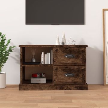 vidaXL Tv-meubel 73x35,5x47,5 cm bewerkt hout gerookt eikenkleurig