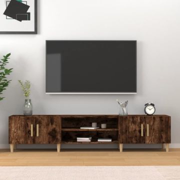 vidaXL Tv-meubel 180x31,5x40 cm bewerkt hout gerookt eikenkleurig