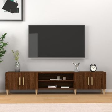 vidaXL Tv-meubel 180x31,5x40 cm bewerkt hout bruineikenkleurig