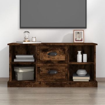 vidaXL Tv-meubel 99,5x35,5x48 cm bewerkt hout gerookt eikenkleurig