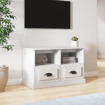 vidaXL Tv-meubel 80x35x50 cm bewerkt hout wit