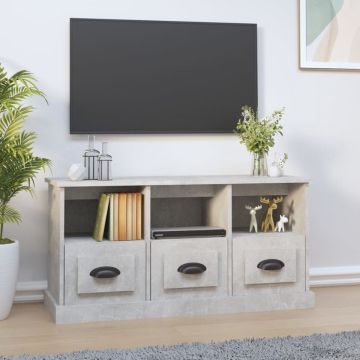 vidaXL Tv-meubel 100x35x50 cm bewerkt hout betongrijs