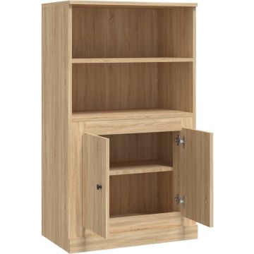 vidaXL Hoge kast 60x35,5x103,5 cm bewerkt hout sonoma eikenkleurig