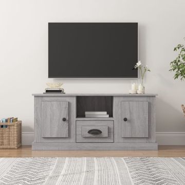 vidaXL Tv-meubel 100x35,5x45 cm bewerkt hout grijs sonoma eikenkleurig