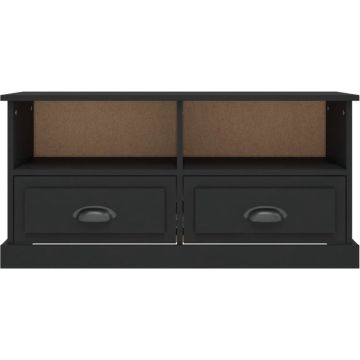 vidaXL Tv-meubel 93x35,5x45 cm bewerkt hout zwart