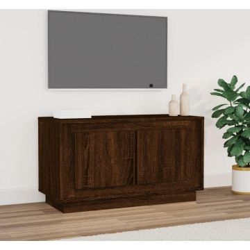 vidaXL Tv-meubel 80x35x45 cm bewerkt hout bruineikenkleurig