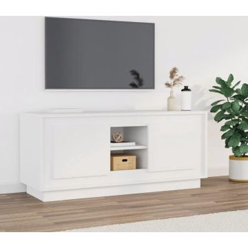 vidaXL Tv-meubel 102x35x45 cm bewerkt hout wit