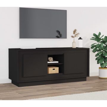 vidaXL Tv-meubel 102x35x45 cm bewerkt hout zwart