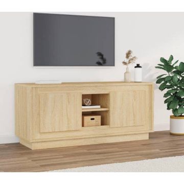 vidaXL Tv-meubel 102x35x45 cm bewerkt hout sonoma eikenkleurig