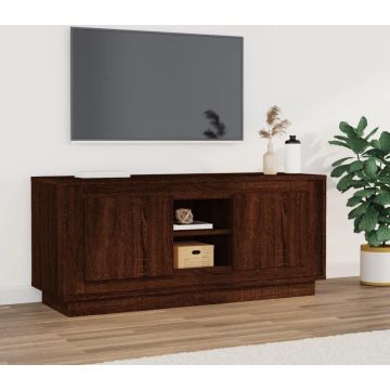 vidaXL Tv-meubel 102x35x45 cm bewerkt hout bruineikenkleurig