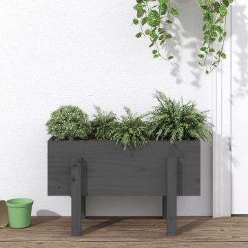 vidaXL-Plantenbak-62x30x38-cm-massief-grenenhout-grijs