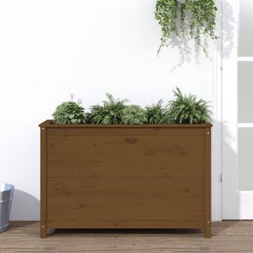 vidaXL-Plantenbak-verhoogd-119,5x40x78-cm-massief-grenen-honingbruin