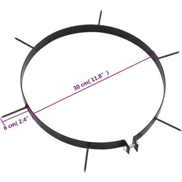 vidaXL Beluchtingsklemmen 5 st met spikes Ø 30 cm ijzer