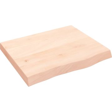 vidaXL Wandschap 60x50x6 cm onbehandeld massief eikenhout