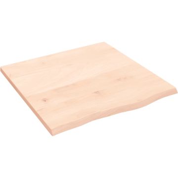 vidaXL Wandschap 60x60x2 cm onbehandeld massief eikenhout