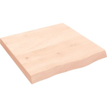 vidaXL Wandschap 60x60x6 cm onbehandeld massief eikenhout