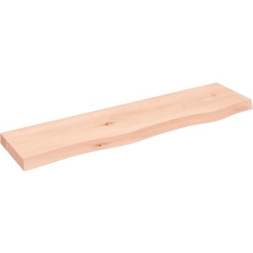 vidaXL Wandschap 80x20x4 cm onbehandeld massief eikenhout