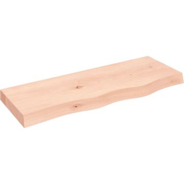 vidaXL Wandschap 80x30x6 cm onbehandeld massief eikenhout