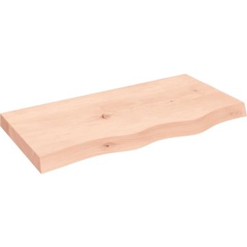 vidaXL Wandschap 80x40x6 cm onbehandeld massief eikenhout