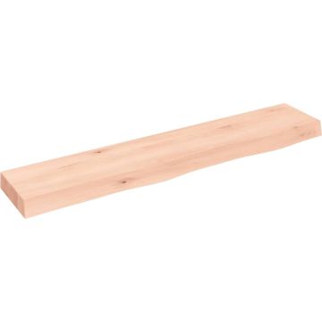 vidaXL Wandschap 100x20x6 cm onbehandeld massief eikenhout