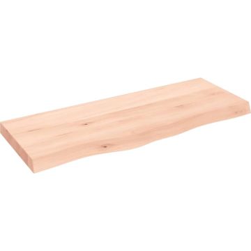 vidaXL Wandschap 100x40x6 cm onbehandeld massief eikenhout