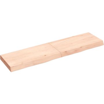 vidaXL Wandschap 120x30x6 cm onbehandeld massief eikenhout