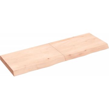 vidaXL Wandschap 120x40x6 cm onbehandeld massief eikenhout