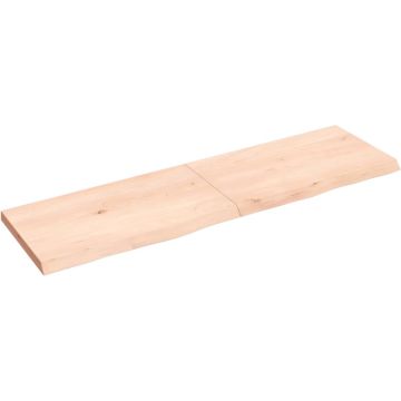 vidaXL Wandschap 140x40x4 cm onbehandeld massief eikenhout