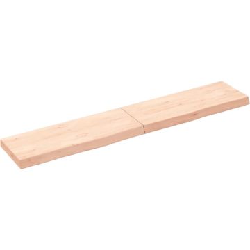 vidaXL Wandschap 160x30x6 cm onbehandeld massief eikenhout