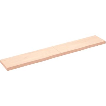 vidaXL Wandschap 180x30x6 cm onbehandeld massief eikenhout