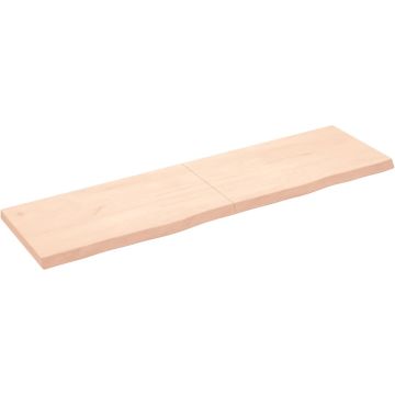 vidaXL Wandschap 180x50x6 cm onbehandeld massief eikenhout