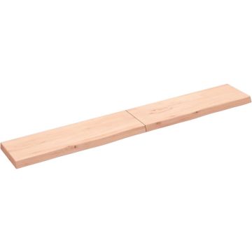 vidaXL Wandschap 200x30x6 cm onbehandeld massief eikenhout