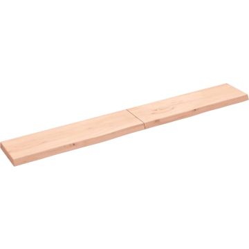 vidaXL Wandschap 220x30x6 cm onbehandeld massief eikenhout