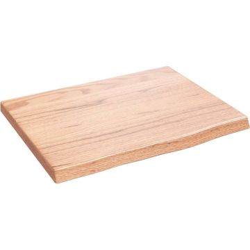 vidaXL Wandschap 40x30x2 cm behandeld massief eikenhout lichtbruin